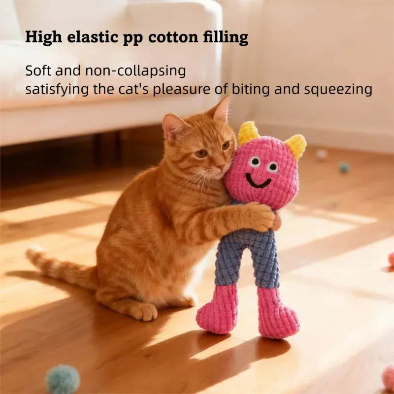 Interactive Plush Catnip Crinkle Toys - 2 Pack, Soft and Durable for Indoor Kittens, Engaging Chew and Kick Experience to Stimulate Playfulness