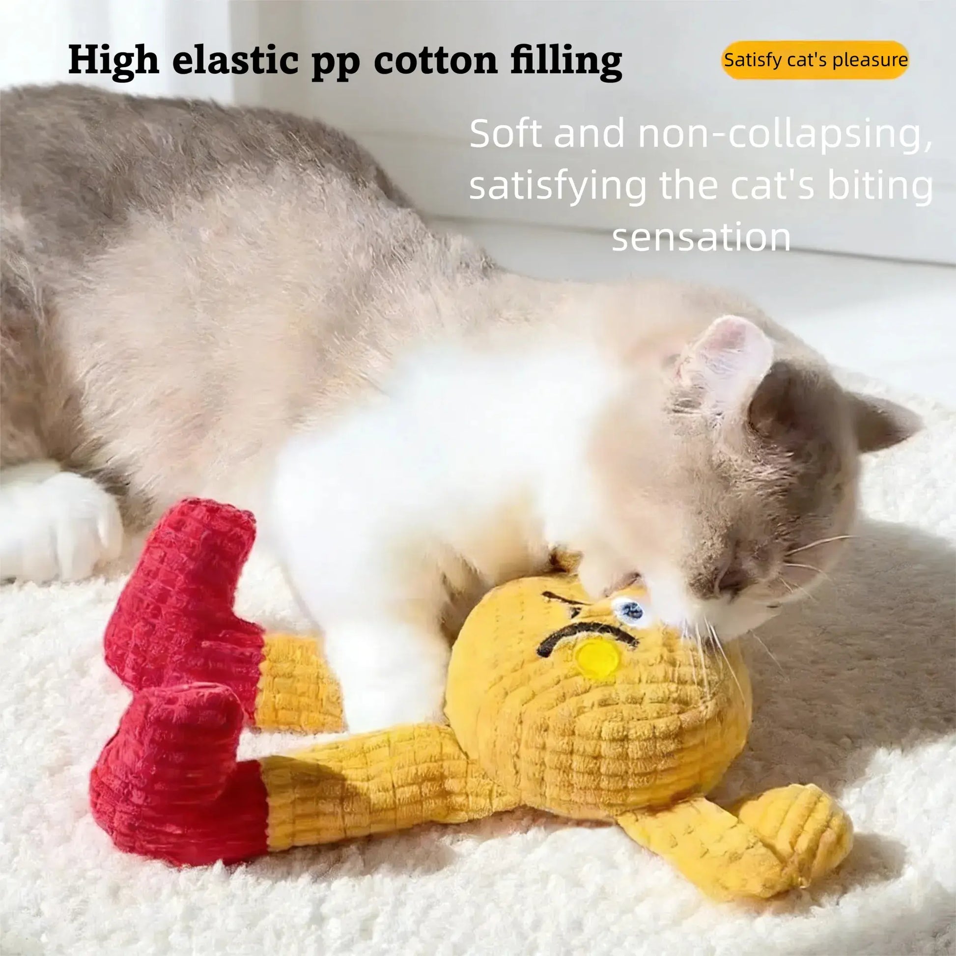 Interactive Plush Catnip Crinkle Toys - 2 Pack, Soft and Durable for Indoor Kittens, Engaging Chew and Kick Experience to Stimulate Playfulness