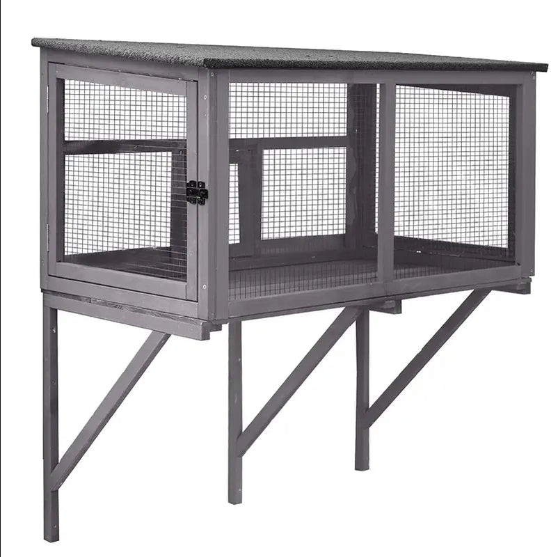 Aivituvin-Air7016 Wooden Cat Window Catio | Waterproof Roof Outdoorfun