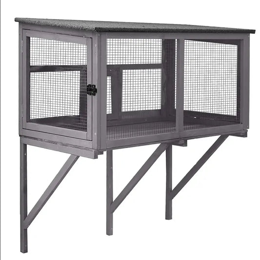 Aivituvin-Air7016 Wooden Cat Window Catio | Waterproof Roof Outdoorfun