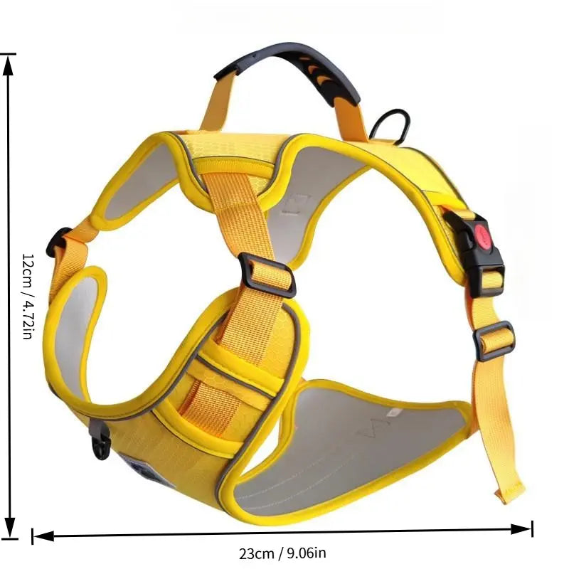 No Pull Reflective Dog Harness Adjustable Breathable Pet Chest Strap for Outdoor Walking